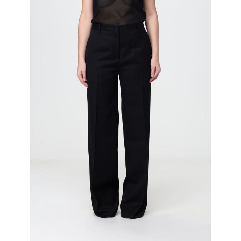 Fendi Women High-Waisted Virgin Wool Palazzo Trousers Fendi